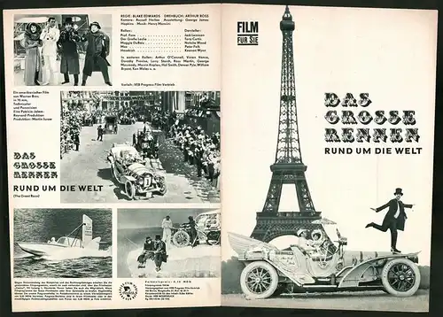Filmprogramm Film für Sie Nr. 104 /66, Das grosse Rennen rumd um die Welt, Jack Lemmon, Tony Curtis, Regie: B. Edwards