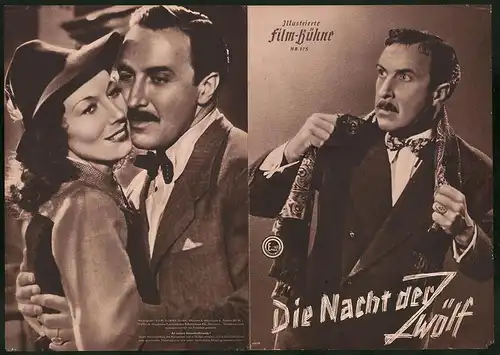 Filmprogramm IFB Nr. 175, Die Nacht der Zwölf, Rudolf Fernau, Ernst Karchow, Regie: Hans Schweikart
