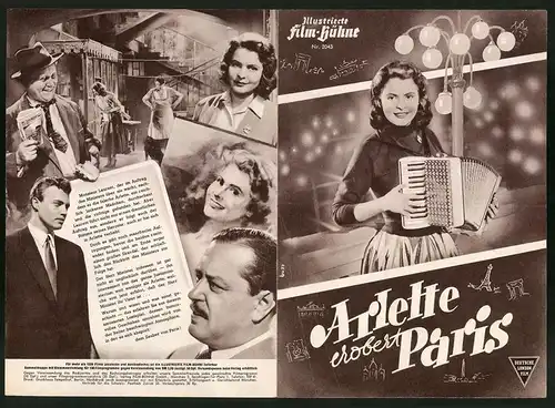 Filmprogramm IFB Nr. 2043, Arlette erobert Paris, Johanna Matz, Karlheinz Böhm, Regie: Victor Tourjansky