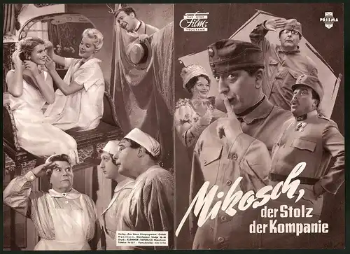 Filmprogramm DNF, Mikosch, der Stolz der Kompanie, Gunther Philipp, Walter Gross, Regie: Rudolf Schündler