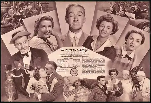 Filmprogramm DNF, Im Dutzend billiger, Clifton Webb, Jeanne Crain, Regie: Walter Lang