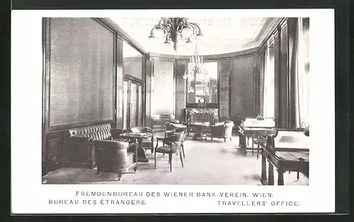 AK Wien, Fremdenbureau des Wiener Bank-Verein