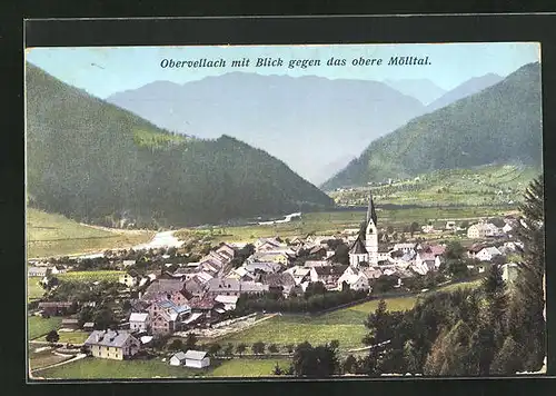 AK Obervellach, Teilansicht mit Blick gegen das obere Mölltal