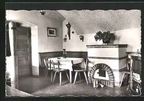 AK Erl b. Kufstein, Gasthaus Blaue Quelle, Weinstube, Innenansicht