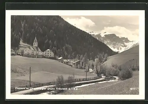 AK Vinaders im Obernbergtal, Teilansicht mit Kirche gegen Tribulaun