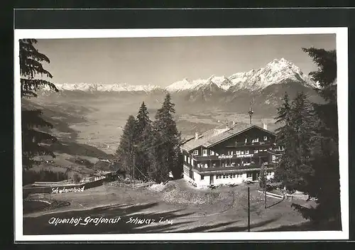 AK Schwaz, Hotel Alpenhof Grafenast mit Schwimmbad