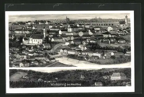 AK Winhöring bei Neuötting, Teilansicht, Ortspartie