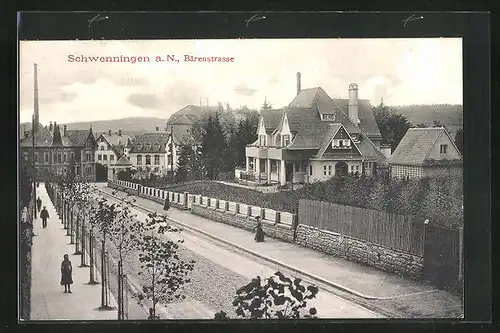 AK Schwenningen a. N., Bärenstrasse mit Passanten