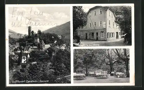 AK Eppstein i. Taunus, Gaststätte zur Sonne, Garten, Teilansicht