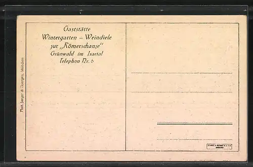 AK Grünwald im Isartal, Gasthaus Zur Römerschanze