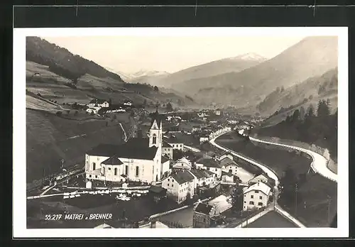 AK Matrei am Brenner, Teilansicht mit Kirche