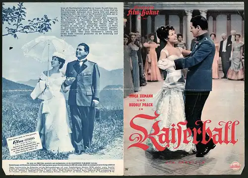 Filmprogramm IFB Nr. 3465, Kaiserball, Sonja Ziemann, Rudolf Prack, Regie: Franz Antel