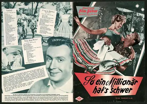 Filmprogramm IFB Nr. 4612, So ein Millionär hat`s schwer, Peter Alexander, Germaine Damar, Regie: Geza von Cziffra