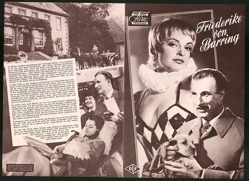 Filmprogramm DNF, Friederika von Barring, Nadja Tiller, Carl Raddatz, Regie: Rolf Thiele