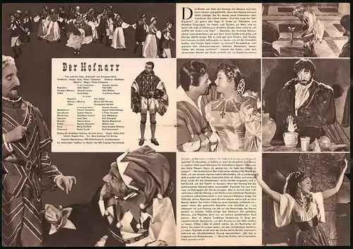 Filmprogramm PFP Nr. 102 /58, Der Hofnarr - Rigoletto, Franca Tamantini, Aldo Silvani,  Regie: F. Calzavara