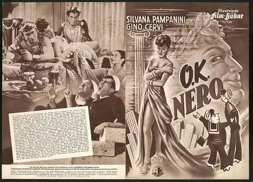 Filmprogramm IFB Nr. 1596, O. K. Nero, Silvana Pampanini, Gino Cervi, Regie: Mario Soldati