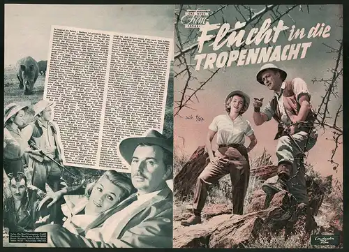 Filmprogramm DNF, Flucht in die Tropennacht, Claus Holm, Bernhard Wicki, Regie: Paul May