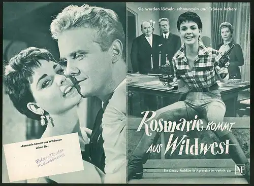 Filmprogramm NF, Rosmarie kommt aus Wildwest, Erika Remberg, Oskar Sima, Regie: Wolfgang Becker