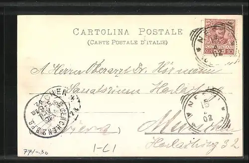 AK Nervi, Häuser an der Felsküste