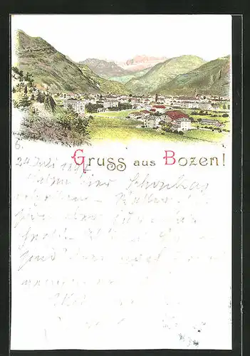 Lithographie Bozen, Panorama