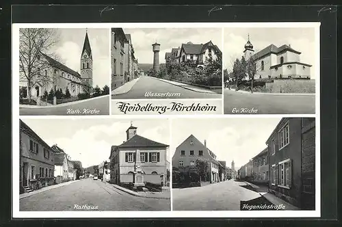 AK Heidelberg-Kirchheim, Katholische Kirche, Wasserturm, Evangelische Kirche