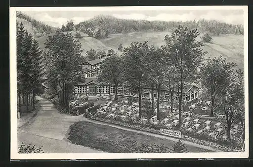 AK Goslar, Gasthof Sennhütte bei dem Gosewasserfall