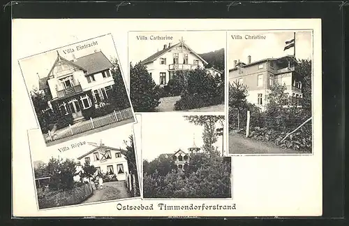AK Timmendorferstrand / Ostsee, Hotels Eintracht, Catharine, Christine und Röpke