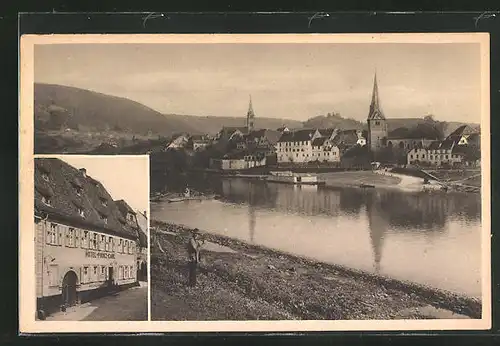 AK Neckargemünd, Hotel-Pension Prinz Karl, Totalansicht