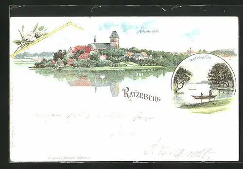 AK Ratzeburg, Totalansicht, Ruderpartie in der Demolirungs-Ecke