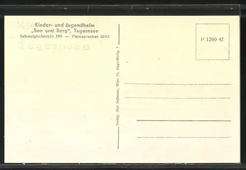 AK Tegernsee, Kinder- und Jugendheim See und Berg