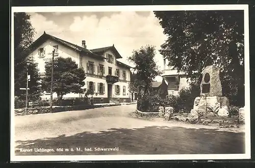 AK Uehlingen, Strassenpartie am Gasthaus zum Posthorn