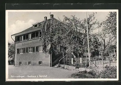 AK Grimmelfingen, Gasthaus zum Bahnhof