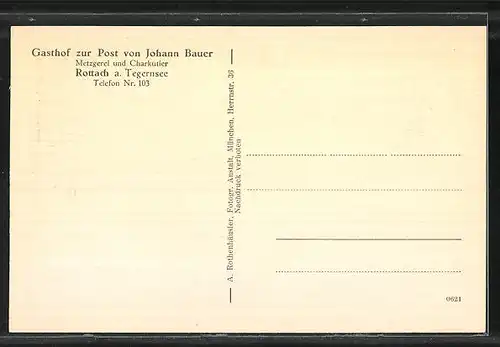 AK Rottach a. Tegernsee, Gasthof zur Post