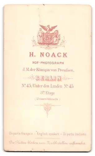 Fotografie H. Noack, Berlin, Unter den Linden 45, Portrait Chevaulegers in Uniform mit Walrossbart