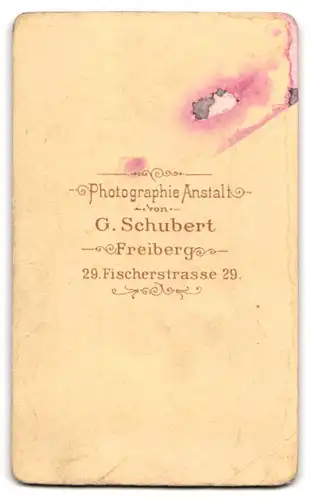 Fotografie G. Schubert, Freiberg, Fischerstrasse 29, Portrait Bursche im Sonntagsanzug
