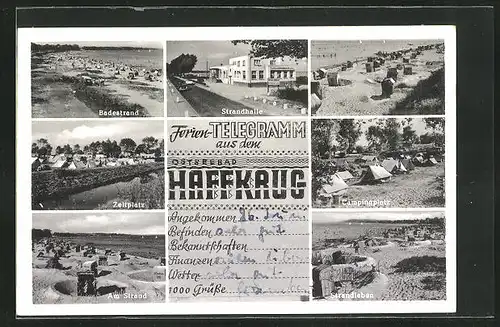 AK Haffkrug, Gasthaus Strandhalle, Badestrand, Zeltplatz