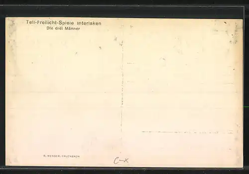 AK Interlaken, Tell-Freilicht-Spiele, Die drei Männer