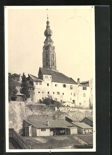 AK Braunau am Inn, Blick auf die Kirche