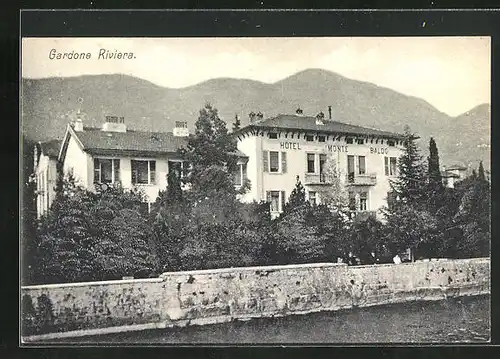 AK Gardone Riviera, Hotel-Pension Monte Baldo, Inhaber Carl Müller