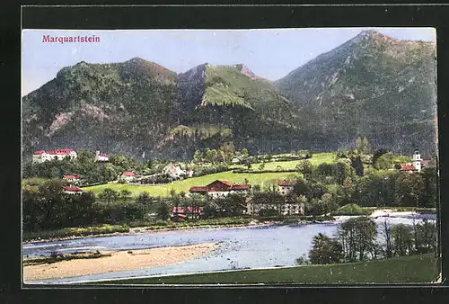 AK Marquartstein / Obb., Ortsansicht aus der Vogelschau