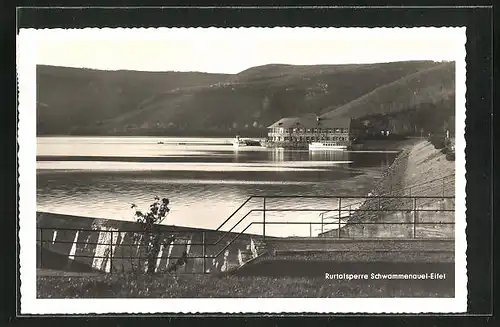 AK Heimbach / Eifel, Rurtalsperre Schwammenauel mit Restaurant Der Seehof