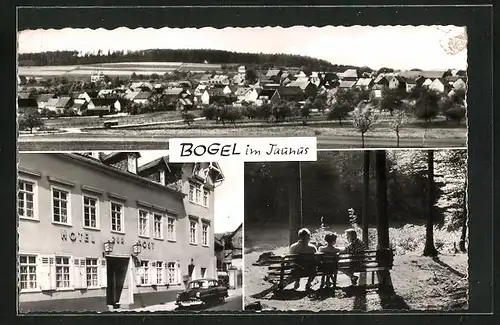 AK Bogel / Taunus, Ortsansicht, Hotel zur Post