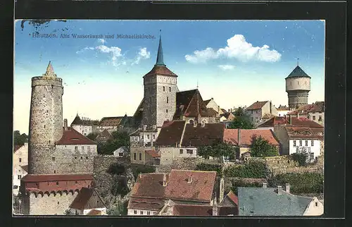 AK Bautzen, Alte Wasserkunst und Michaeliskirche