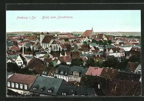 AK Freiberg i. Sa., Blick vom Jacobiturm