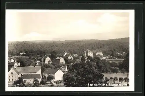 AK Schmannewitz, Ortsansicht aus der Vogelschau