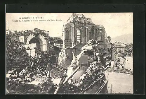 AK Messina, La catastrofe di Messina, Chiesa S. Giovanni, Erdbeben