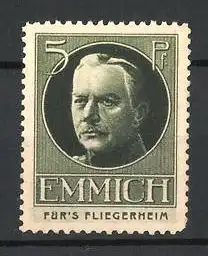 Reklamemarke General Otto von Emmich im Portrait, Für's Fliegerheim