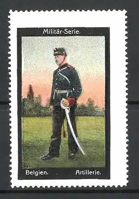 Reklamemarke Militär-Serie, Belgin, Artillerie in Uniform