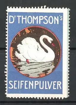 Reklamemarke Dr. Thompson's Seifenpulver, Schwan auf einem See