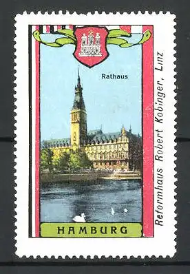 Reklamemarke Hamburg, Blick zum Rathaus